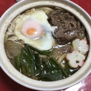 長ネギの肉うどん